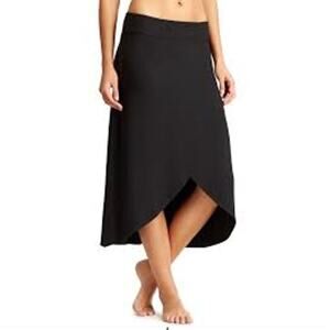 Athleta Black Wrap Midi Skirt Size XS